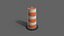 PBR Traffic Drum Barrel 3D model