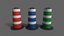 PBR Traffic Drum Barrel 3D model