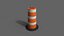 PBR Traffic Drum Barrel 3D model