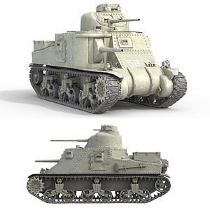 M3 Lee American Medium Tank 3D model