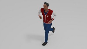 Afro-American Man Run