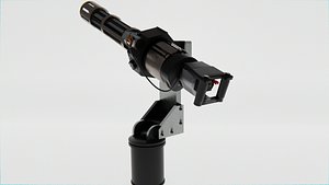 mounted m134 quick and easy to animate 3D