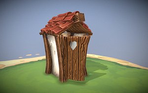 stylized toilet 3D model