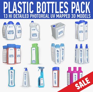 plastic bottles 3D model