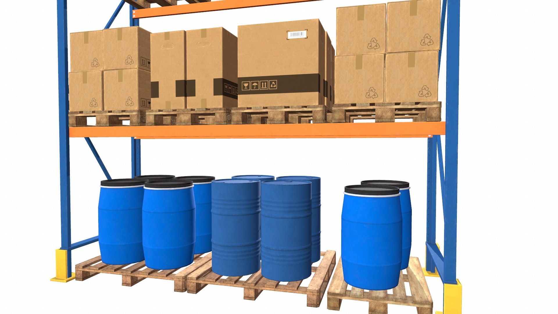 3D Detailed Full Warehouse Rack Model - TurboSquid 2340483