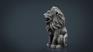 3D concrete leon statue model