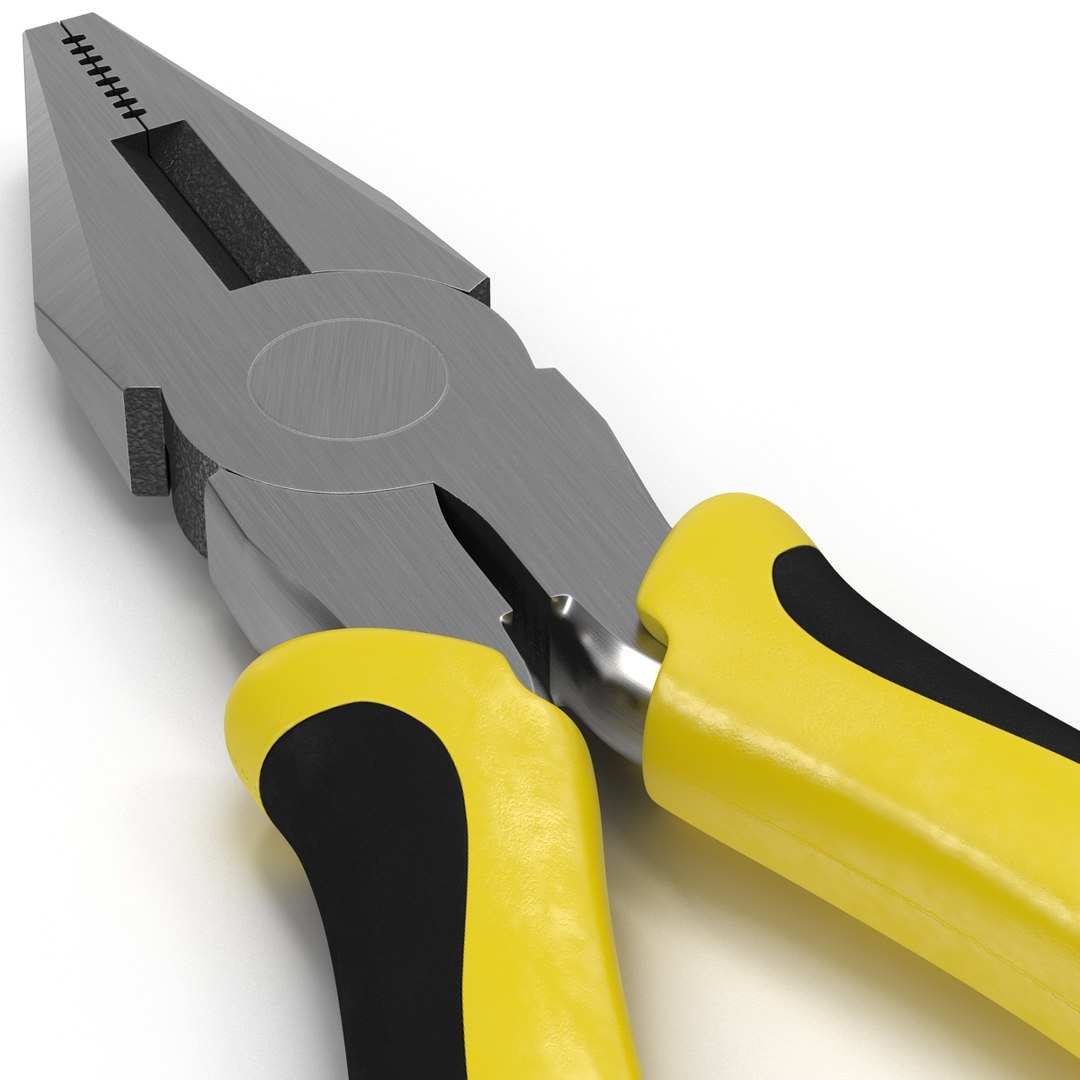 pliers modeled 3d obj