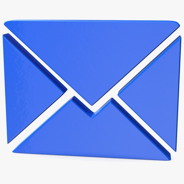 3D message letter icon symbol model