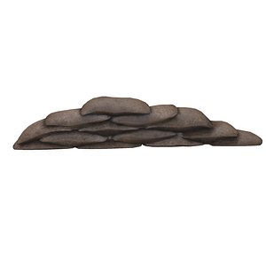 max low-poly sandbags barrier