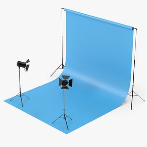 Blue Studio Set 3D