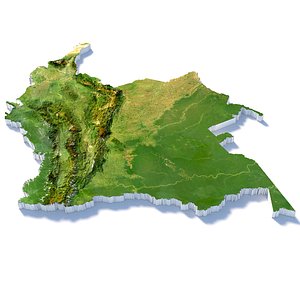 Colombia Terrain Map