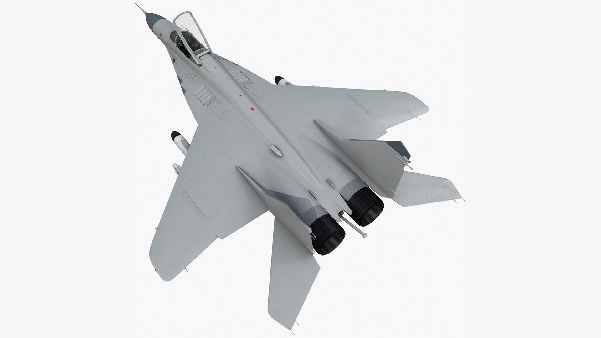 MiG 29 Fighter Aircraft with Armament 3D model preview