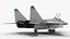 MiG 29 Fighter Aircraft with Armament 3D model