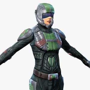 sci-fi armor female 5 3d max