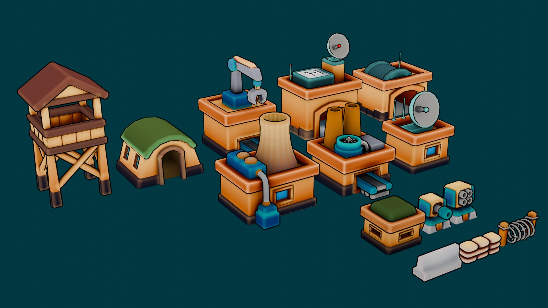 3D Stylized Cozy Military Structures Pack model https://p.turbosquid.com/ts-thumb/9q/VlizC6/MT/preview1/png/1764264336/1920x1080/fit_q87/368934118623df697186eeecf2440ac59a8efafa/preview1.jpg