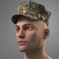 Army Patrol Cap in Multicam on Head