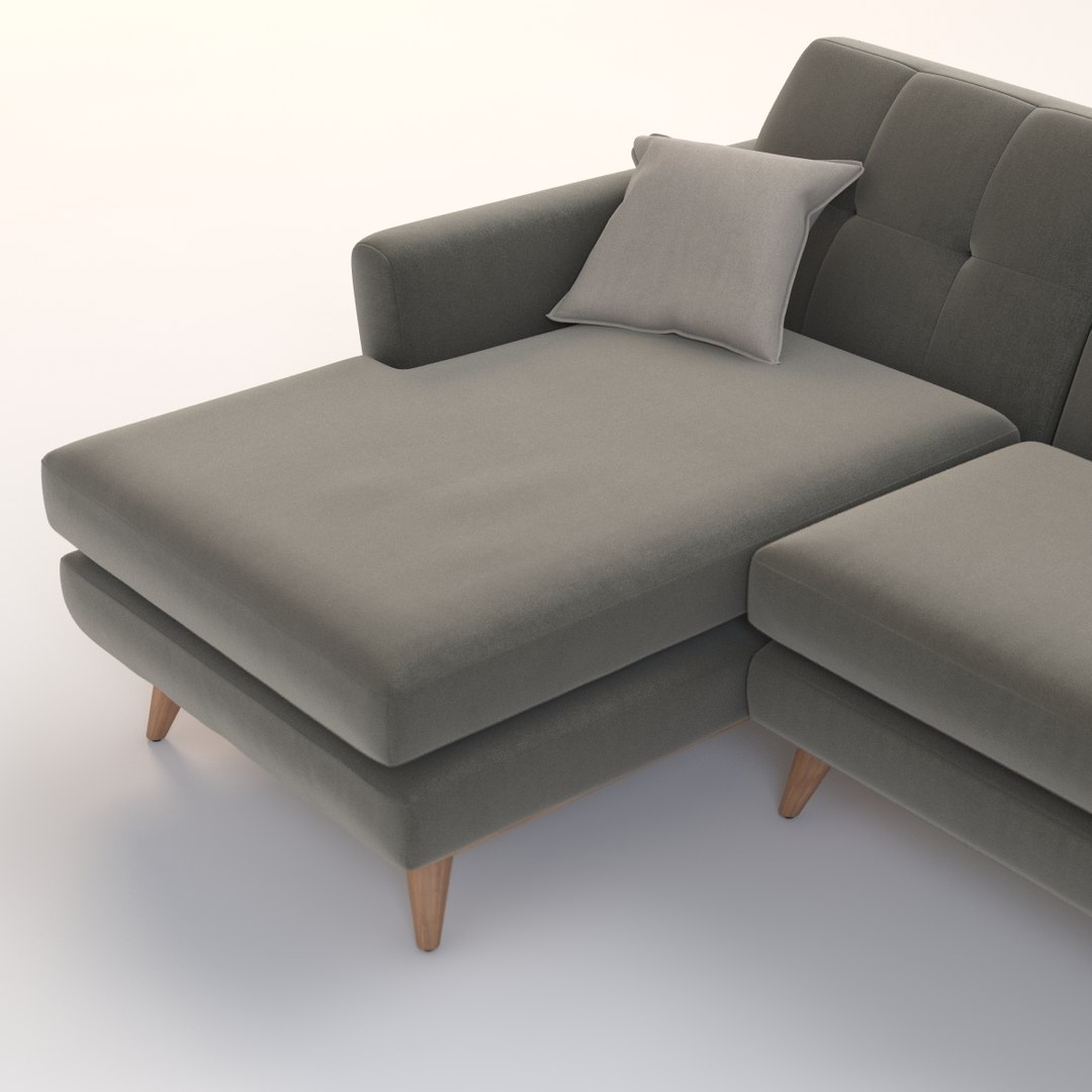 3d Joybird Hughes Sectional Model