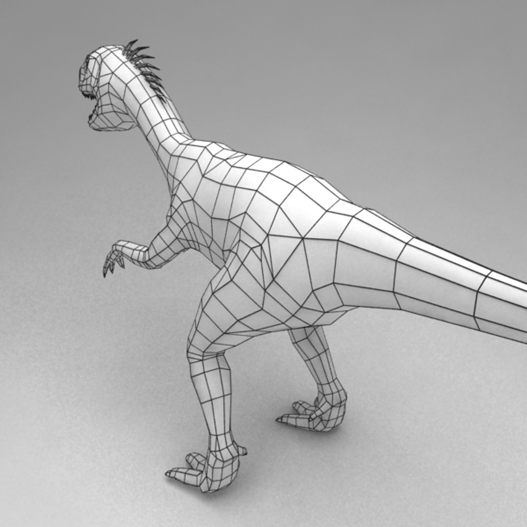 rigged raptor animation 3d model