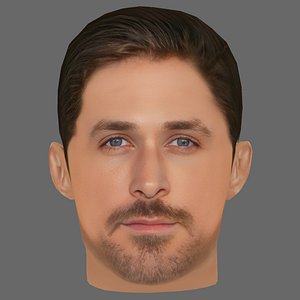 Ryan Gosling Head - Low poly head for game