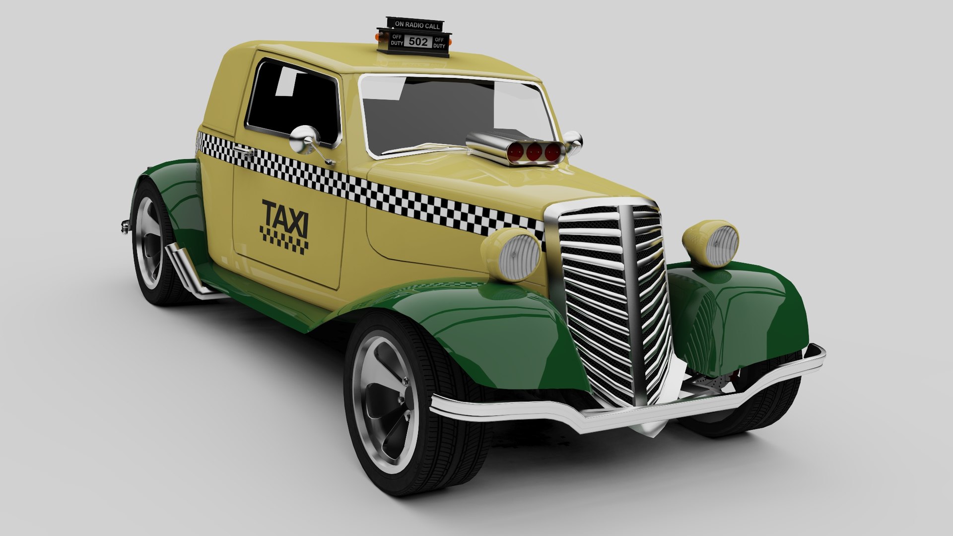 3D Unity 3D Generic HotRod RAT Taxi - TurboSquid 1800037