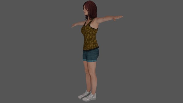 3D Rigged Female Character 22 model - TurboSquid 1742308