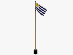 Uruguay flag 3D model
