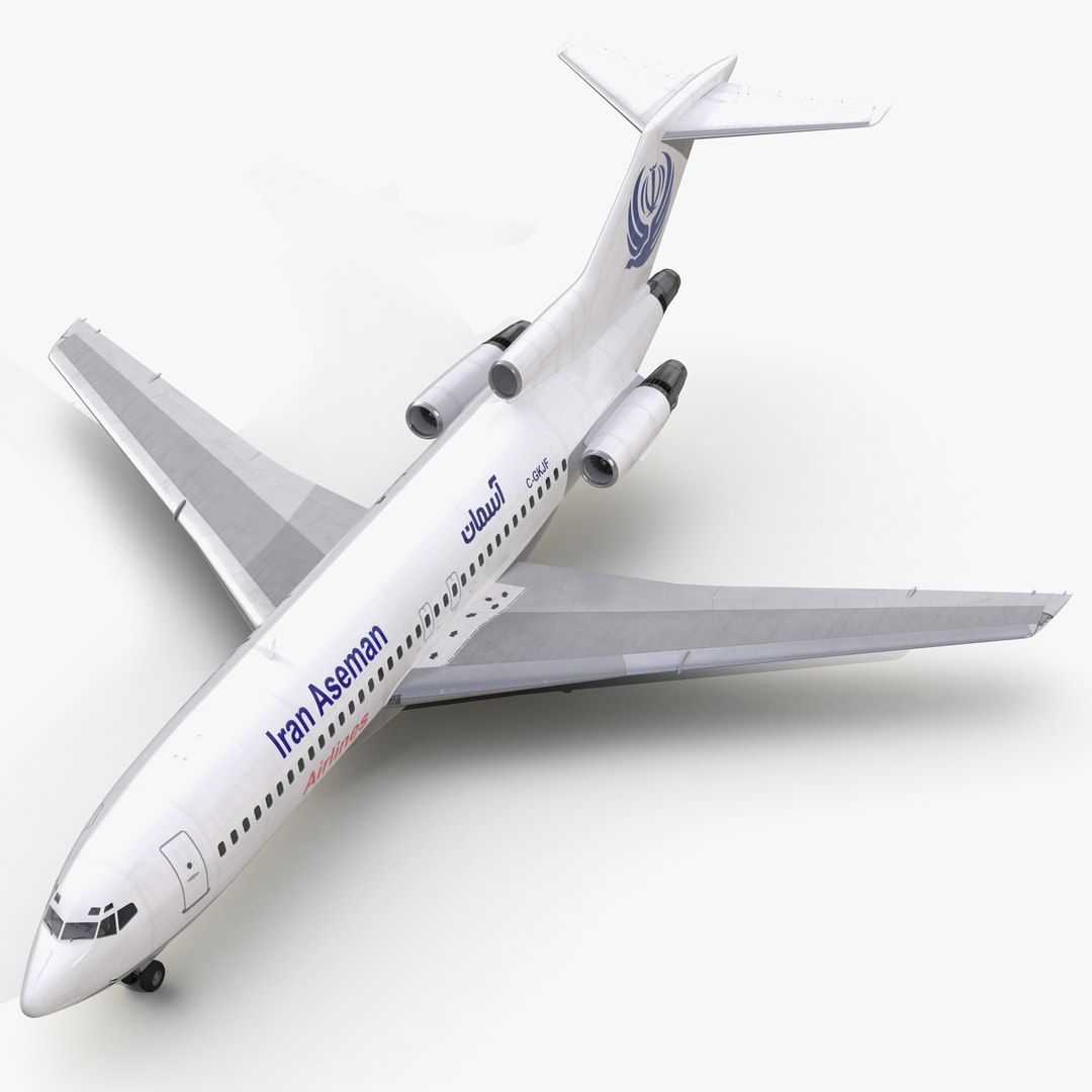 Boeing 727-100 Iran Aseman 3D Model 3D model preview