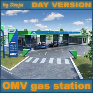 3d model omv gas station