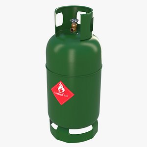 Gas Cylinder - Green 3D model