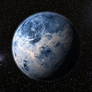 Blue alien planet