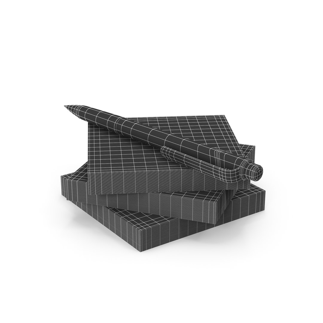 Sticky Notes With Pen Model - TurboSquid 1891989