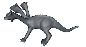 Low Poly 3 Headed Dragon Hydra Mesh Base