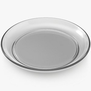 3D Classic Round Glass Serving Plate