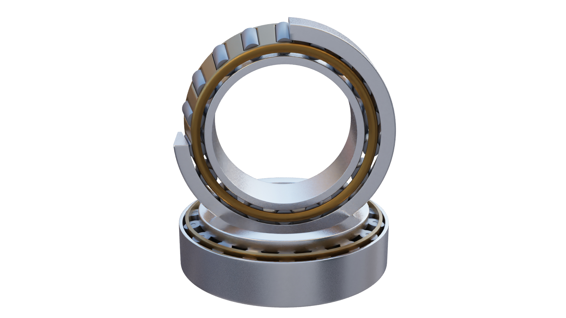 A Set Bearings 4 Types Of Tapered Roller Bearing Model TurboSquid