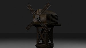 3D Low Poly Windmill model