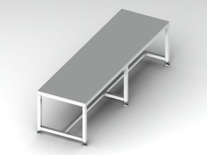 2000x600 Steel Work Table model