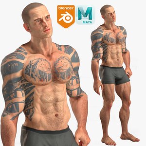 Realistic Rigged Male-Neck 3D Model