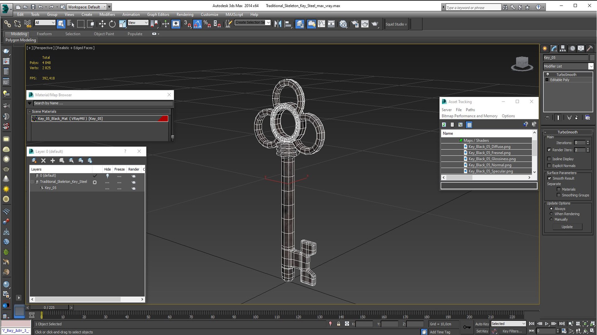 Traditional Skeleton Key Steel 3D Model - TurboSquid 2246317