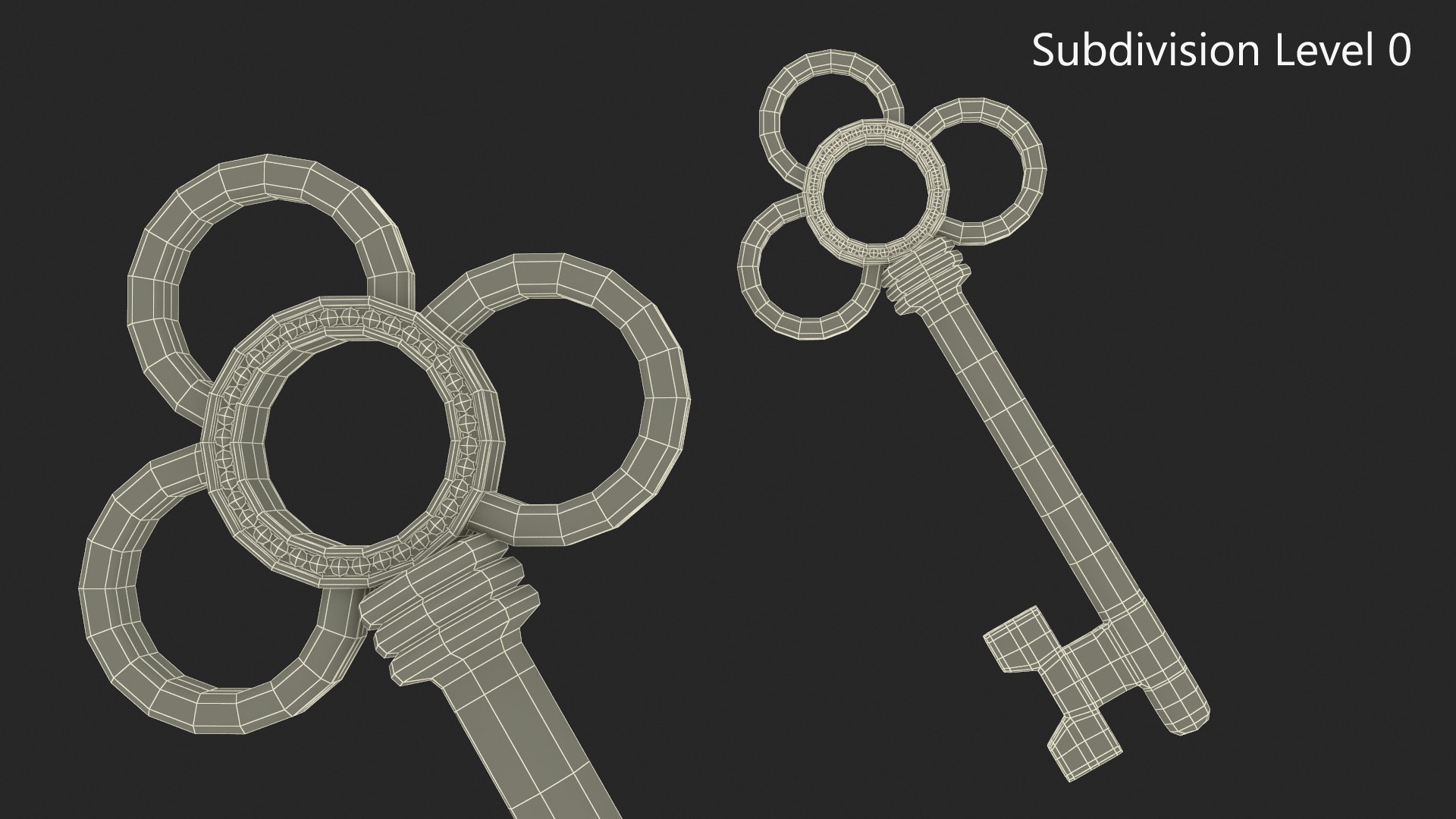Traditional Skeleton Key Steel 3D Model - TurboSquid 2246317