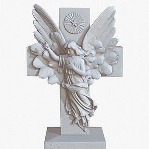 sculpture angel cross 1m model