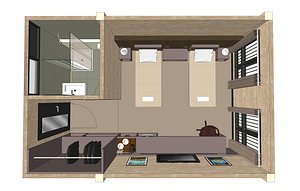 Hotel room layout