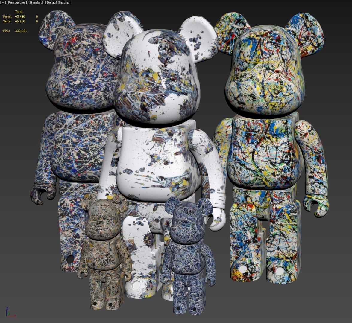 Bearbrick Jackson Pollock 3D Model - TurboSquid 1724953
