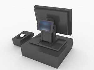 pos cash register 3d model