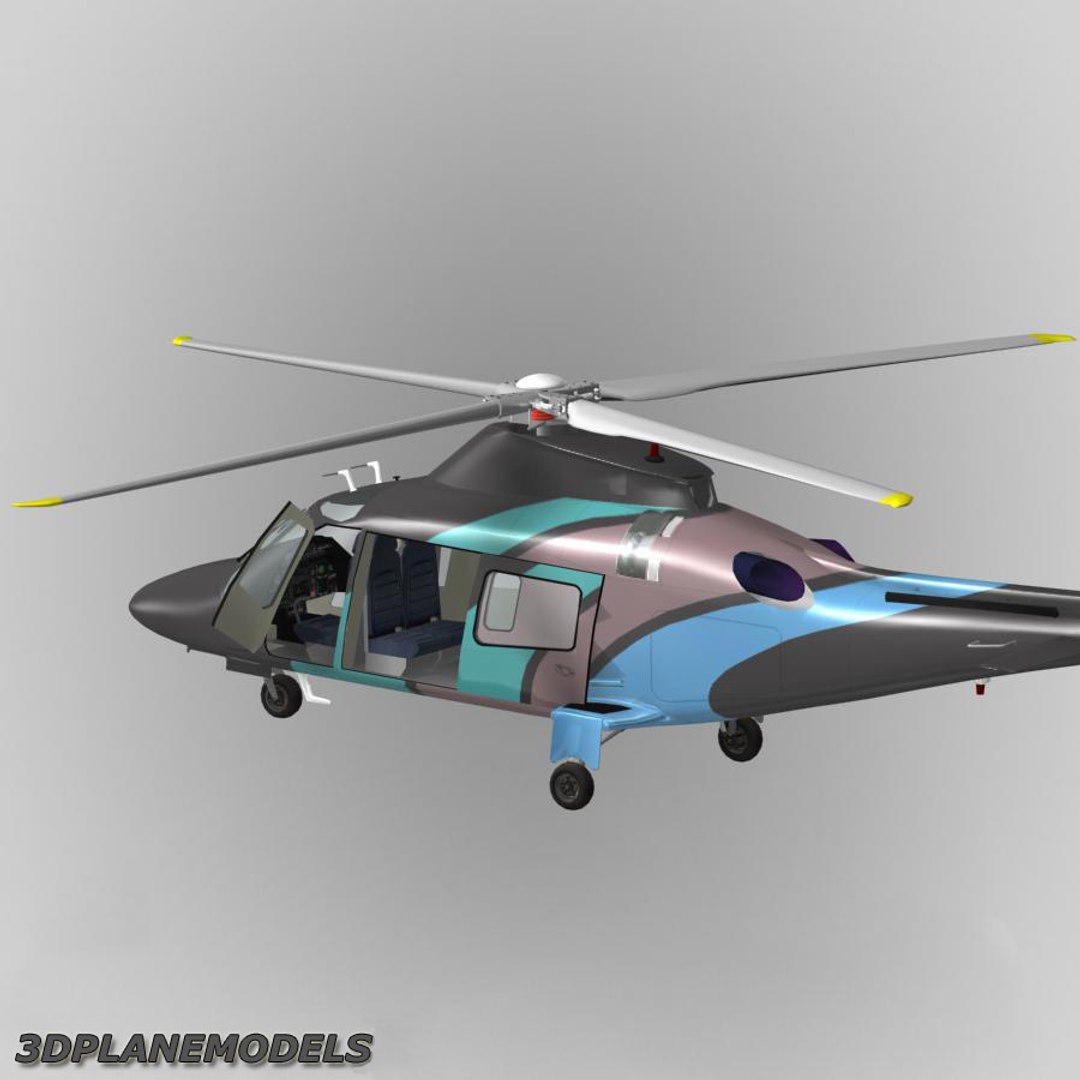 agusta a-109e private livery 3d model