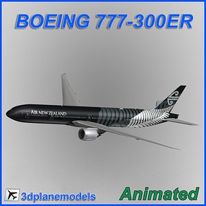 boeing 777-300er aircraft landing 3ds