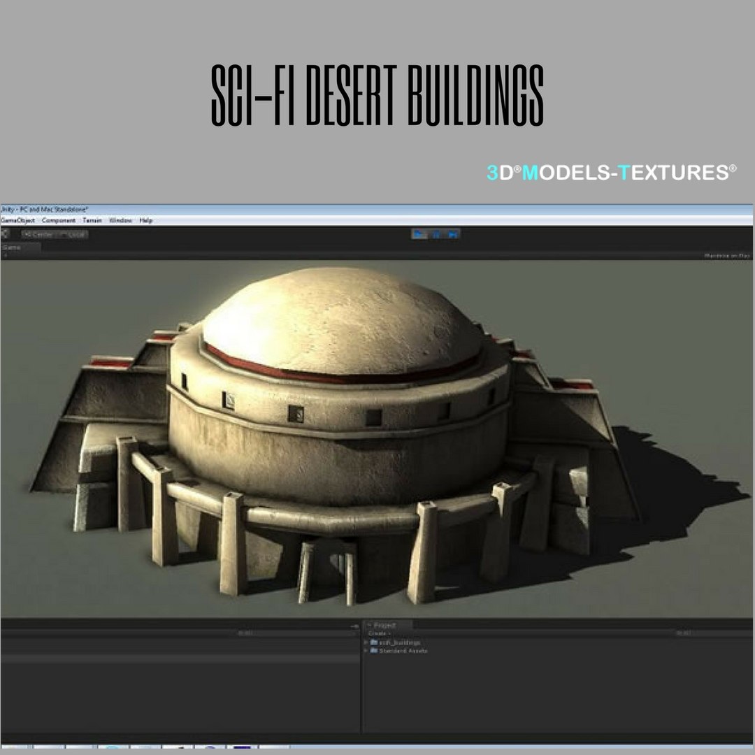 3D Sci-fi Desert Buildings Model - TurboSquid 1208078