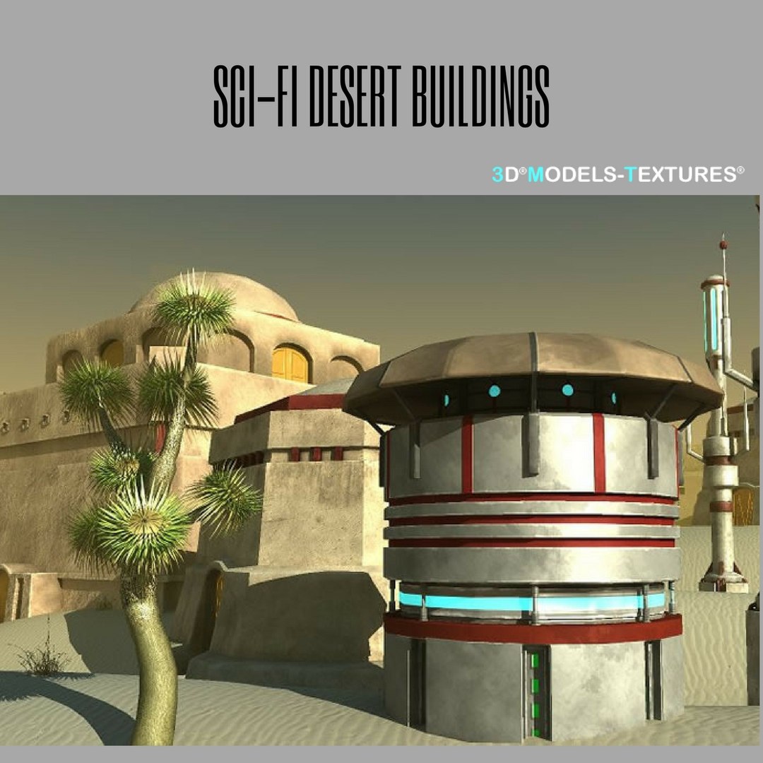 3D Sci-fi Desert Buildings Model - TurboSquid 1208078