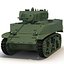 Stuart Light WWII US 탱크 3D 모델 M5A1