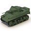 Stuart Light WWII US 탱크 3D 모델 M5A1
