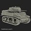 Stuart Light WWII US 탱크 3D 모델 M5A1